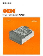 Siemens Microfloppy FDD100-5 Operating And Maintenance Manual