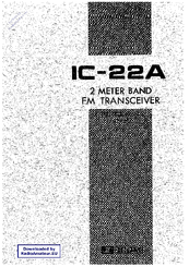 Icom IC-22A Instruction Manual