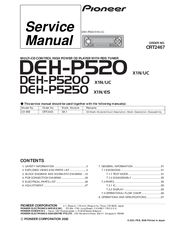 Pioneer DEH-P5200 Service Manual