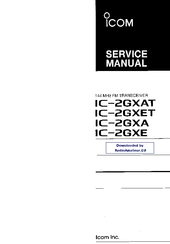 Icom IC-2GXET Service Manual