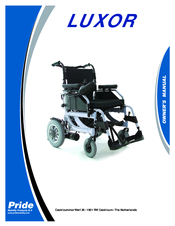 Pride Mobility LUXOR Owner's Manual