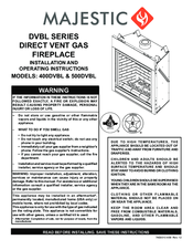 Majestic 400DVBL Installation And Operating Instructions Manual