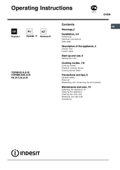 Indesit FA 217 K.A IX Operating Instructions Manual