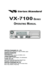 Vertex Standard VX-7100 SERIES Operating Manual