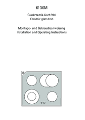AEG Electrolux 6130M Installation And Operating Instructions Manual