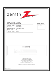 Zenith L17W36 Series Service Manual
