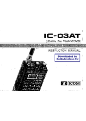 Icom IC-03AT Instruction Manual