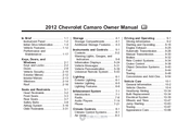 Chevrolet Camaro 2012 Owner's Manual