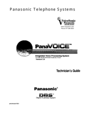Panasonic PanaVOICE system Technician Manual