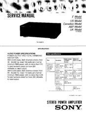 Sony TA-N330ES Service Manual
