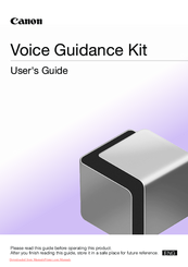 Canon Voice Guidance Kit User Manual