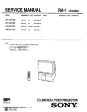 Sony KP-61V35 Service Manual