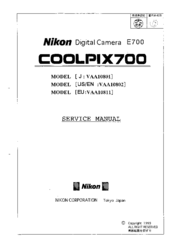 Nikon COOLPIX700 Service Manual