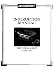Breadman TR456 Instruction Manual