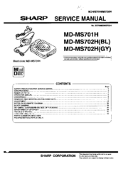 Sharp MD-MS702HBL Service Manual