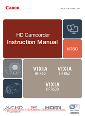 Canon VIXIA HFR60 Instruction Manual