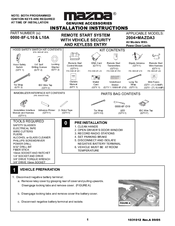 Mazda 3 2004 Installation Instructions Manual
