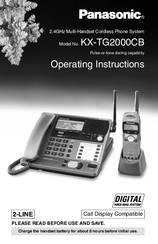 Panasonic KX-TG2000CB Operating Instructions Manual