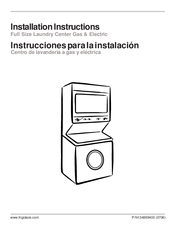 Frigidaire Full Size Laundry Center Electric Installation Instructions Manual