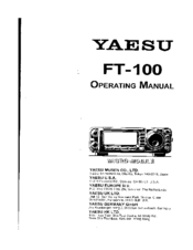 Yaesu FT-100 Micro Mobile Operating Manual
