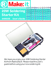 Radio Shack 20W Soldering Starter Kit User Manual