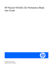 HP ProLiant WS460c G6 Workstation Blade User Manual