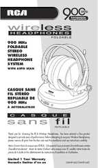 RCA Casque sans fil CWHP160T User Manual
