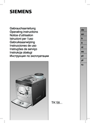 Siemens TK 58 series Operating Instructions Manual