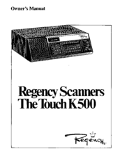 Regency Touch K500 Owner's Manual