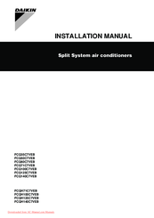 Daikin FCQ140C7VEB Installation Manual