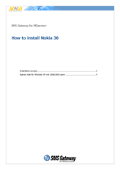 Nokia 30 Installation Manual