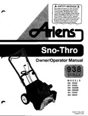 Ariens SNO-THRO 009-SS522E Operator's Manual