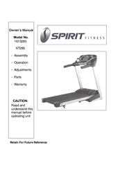 Spirit XT185-1613185 Owner's Manual