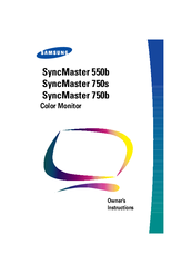 Samsung SyncMaster 550b Owner's Instructions Manual