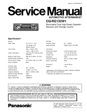 Sony CQ-RG133W1 Service Manual