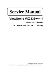 ViewSonic VX2835wm-1 Lcd Display