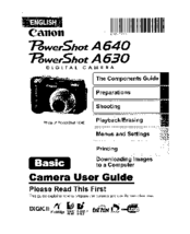 Canon POWERSHOT A640 User Manual