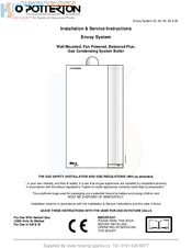 Potterton Envoy System 50 Installation & Service Instructions Manual