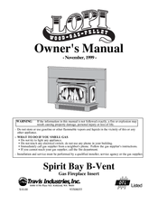 Lopi Spirit Bay B-Vent Owner's Manual
