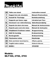 Makita MLT2702 Instruction Manual