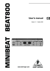 Behringer Minibeat BEAT800 User Manual