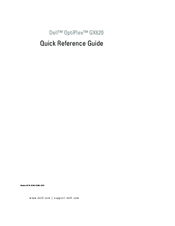 Dell OptiPlex GX620 Quick Reference Manual