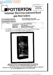 Potterton Netaheat Electronic 10/16 Installation & Servicing Instructions Manual