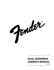 Fender Dual Showman Owner's Manual