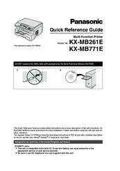 Panasonic KX-MB771E Quick Reference Manual