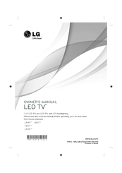 LG 42LB58**-ZW Series Owner's Manual