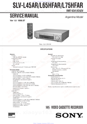 Sony SLV-L45AR Service Manual