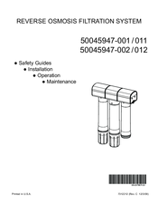 Honeywell 50045947-001/011 Operating Instructions Manual
