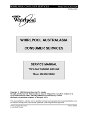 Whirlpool 6ALSC8255JQ0 Service Manual