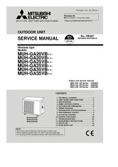 Mitsubishi Electric MUH-GA35VB- E3 Service Manual